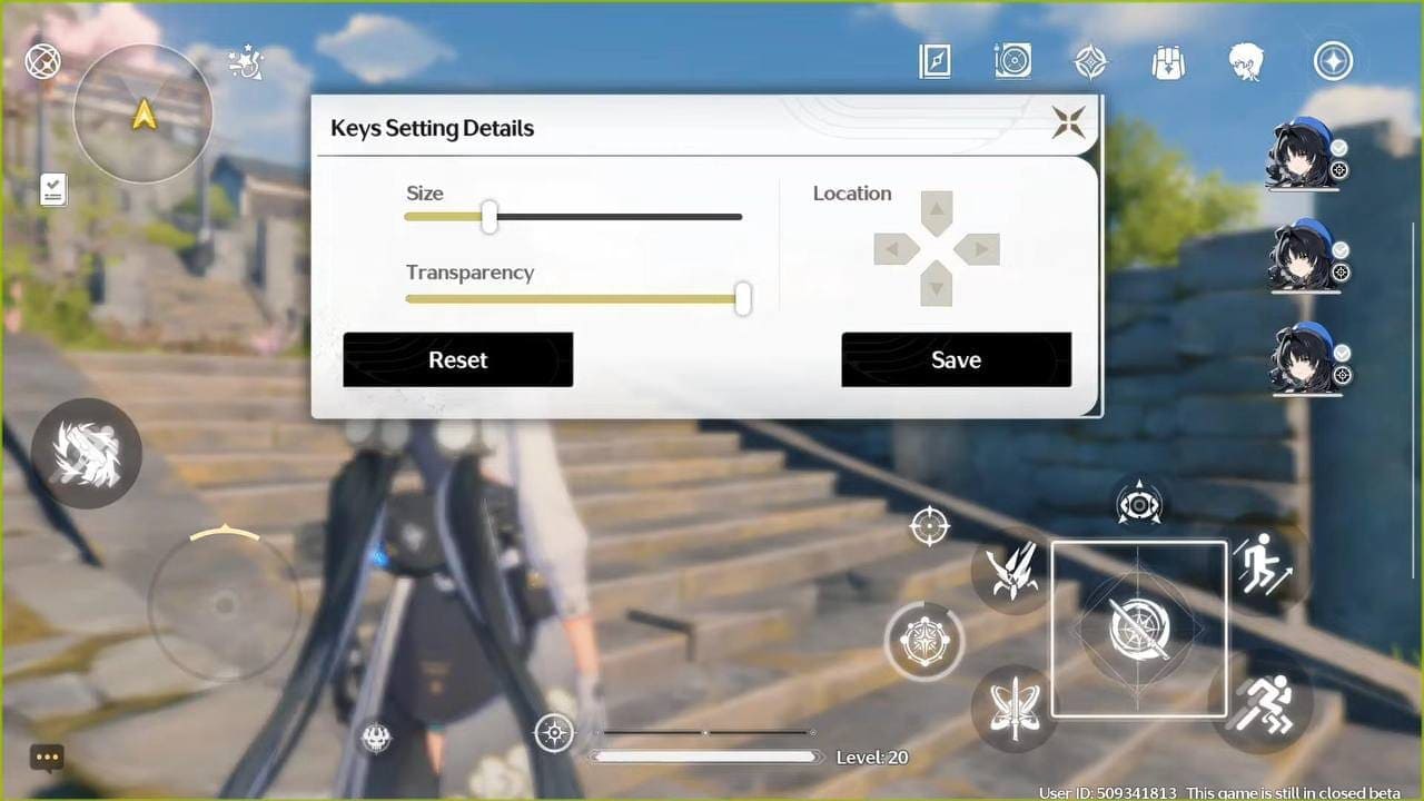 鳴潮 移動端優化，新增編輯螢幕按鈕大小、透明度和位置的選項.jpg