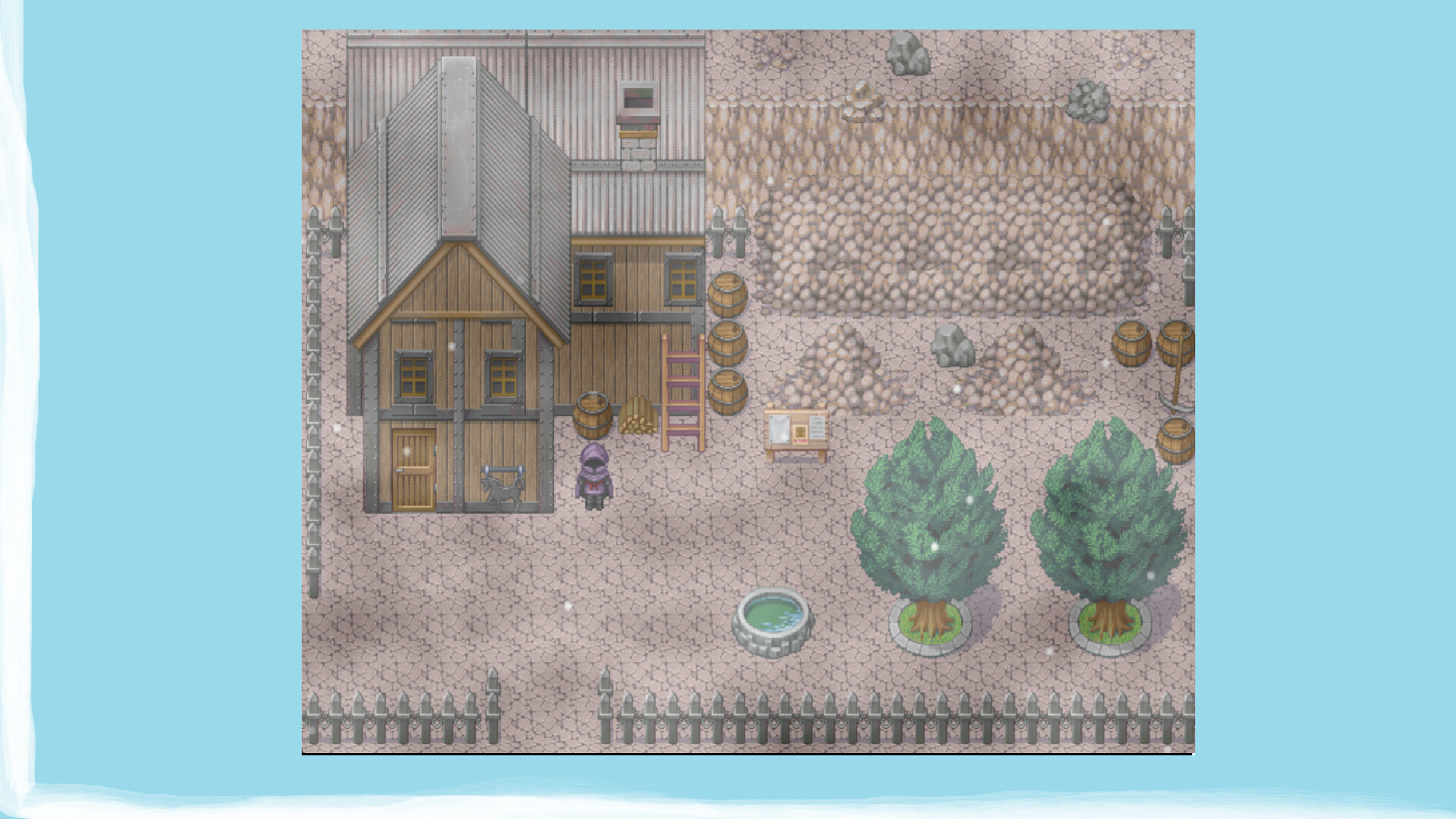 村民與場景互動示意