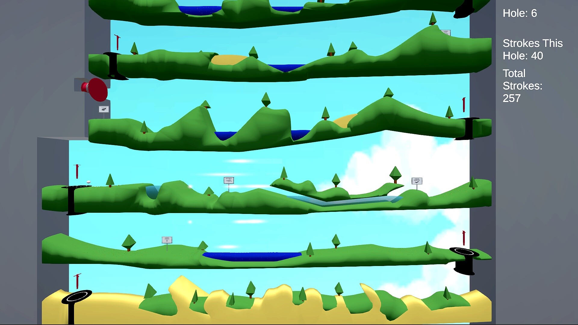 Rocket Golf - Tap 極簡美術與關卡