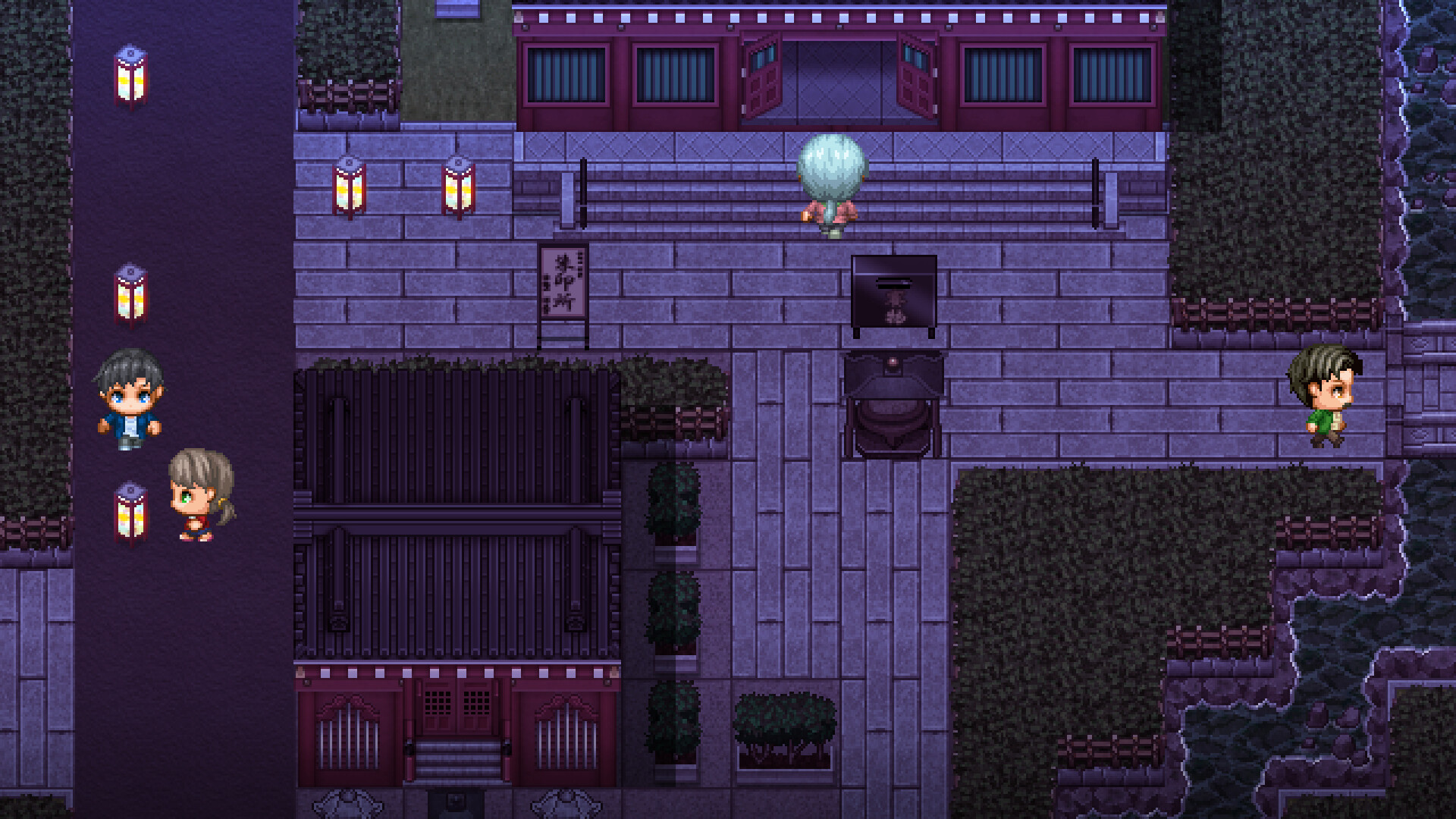 示意圖:夕陽時分的日式傳統商店前景