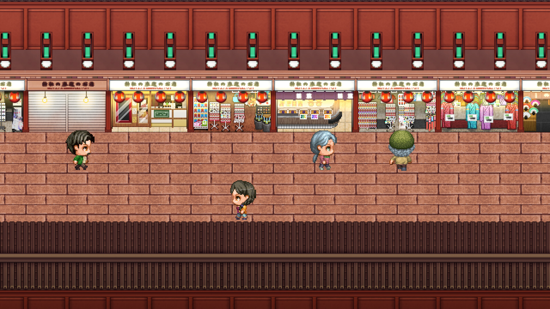 夜晚時分的淺草神社街道