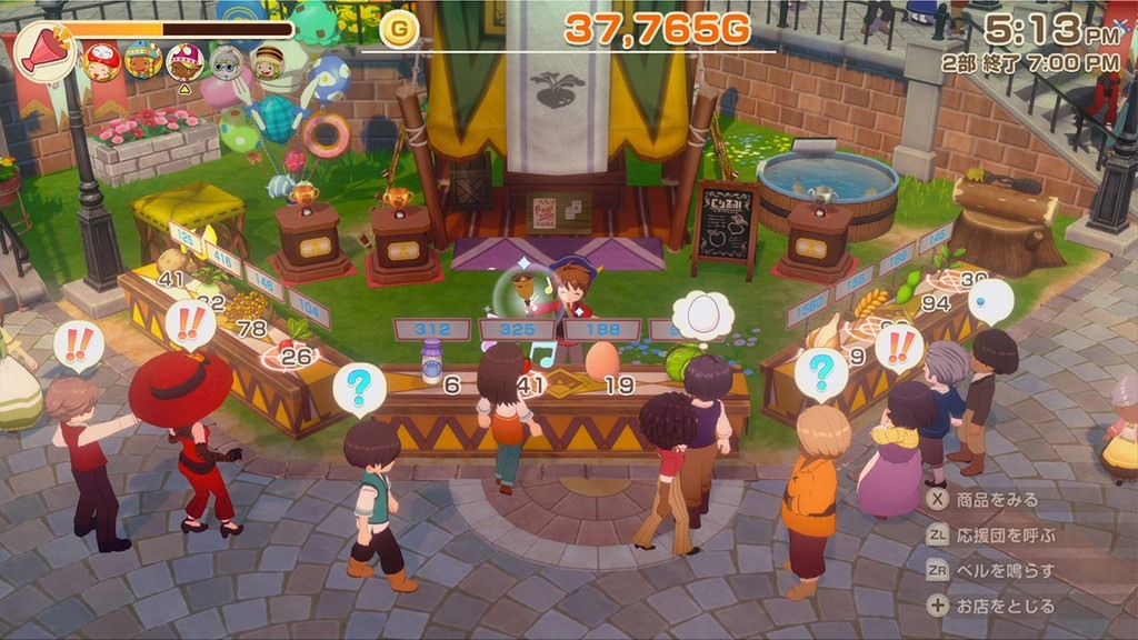 在每週一次的市集中販售商品