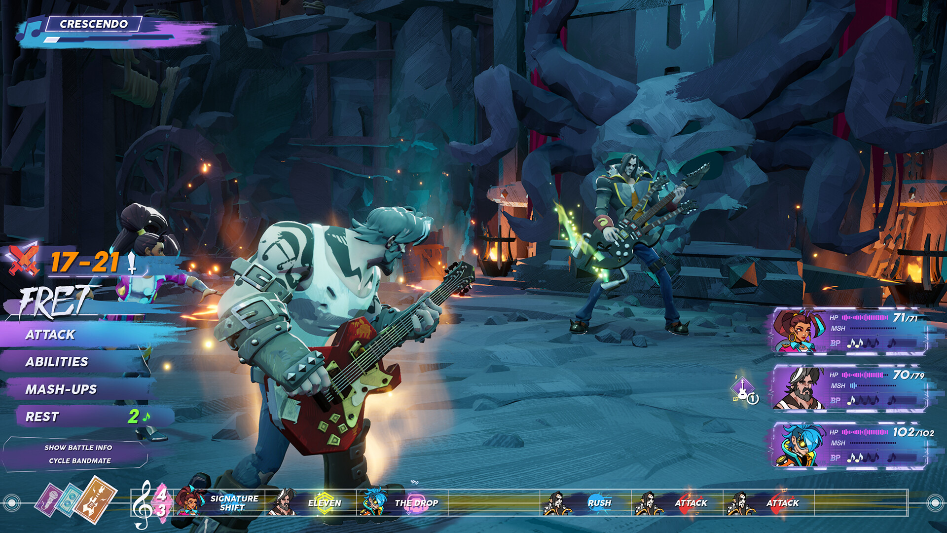 遊戲角色在場景中互動