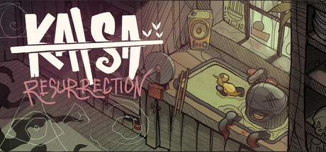 《凱薩:重生》遊戲主視覺圖,展現其黑暗又帶點詼諧的風格。