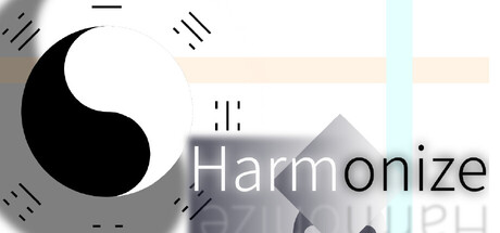 遊戲 Harmonize 的主視覺圖，展示了簡潔的幾何圖形設計。