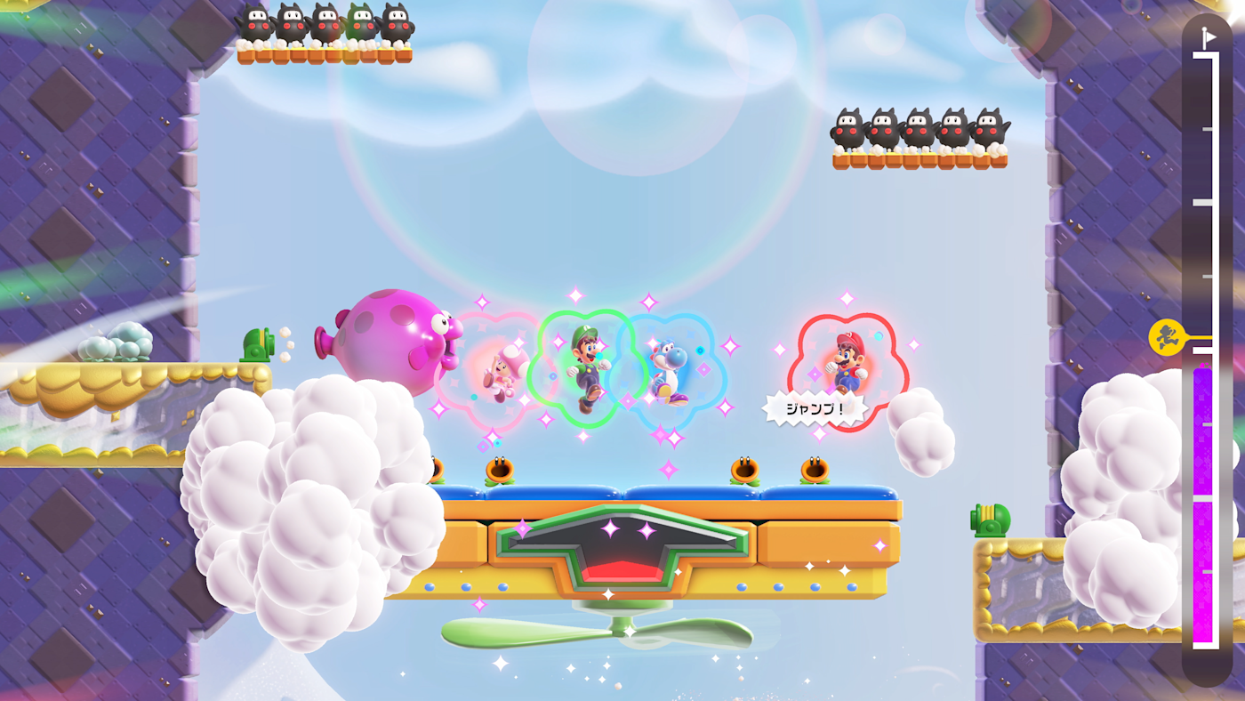 配合節奏一起跳躍來啟動機關