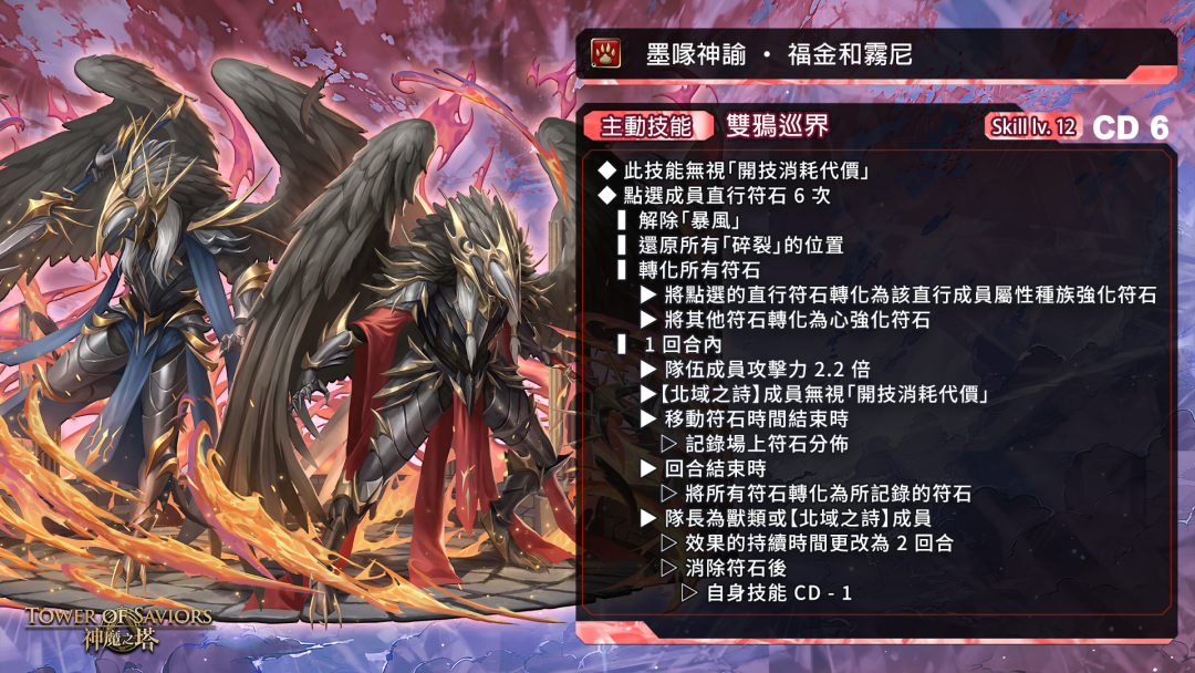 墨喙神諭 ‧ 福金和霧尼 ── 主動技能