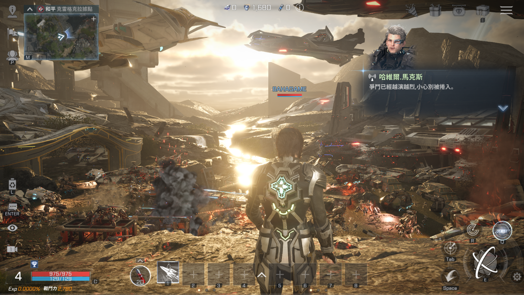 從高處俯瞰戰場，相當震人心弦