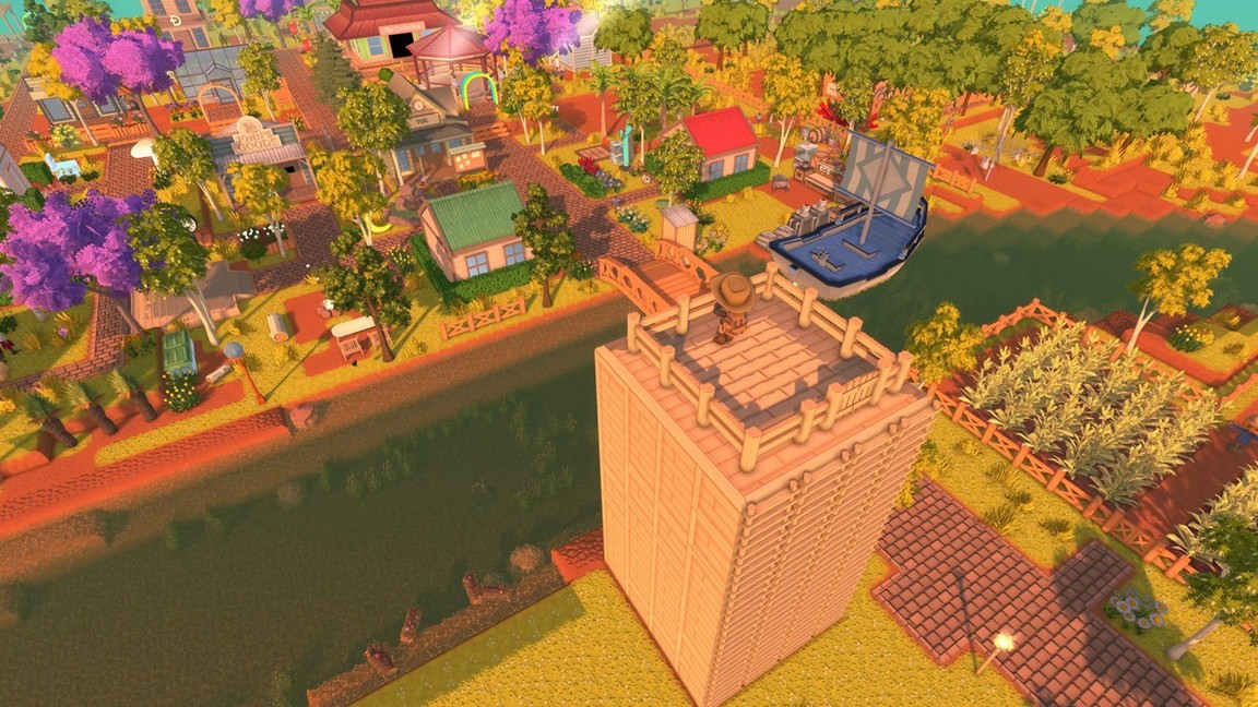 與好友一同在線上合作,共同建設小鎮