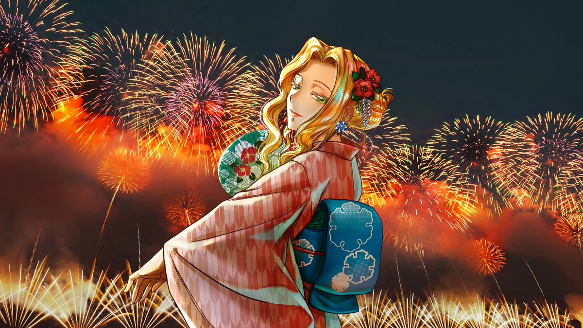 魁札爾·科亞特爾現身新潟縣長岡祭煙火大會