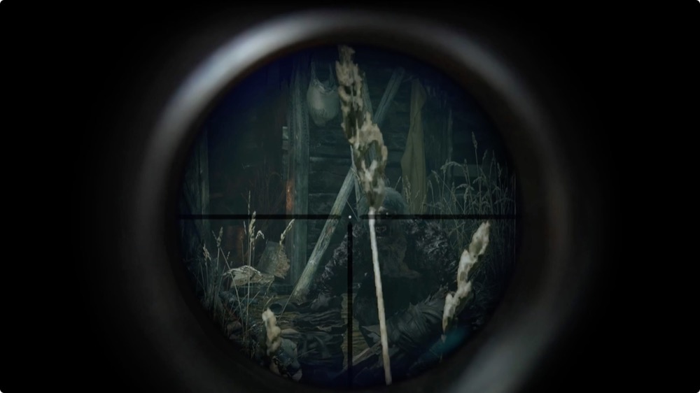 村莊雪景與哥德式城堡