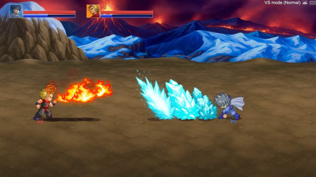 遊戲中的激烈戰鬥場景