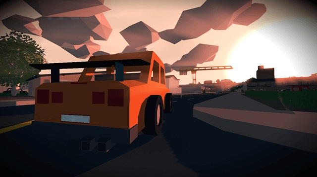 駕車駛向夕陽,享受末日的浪漫