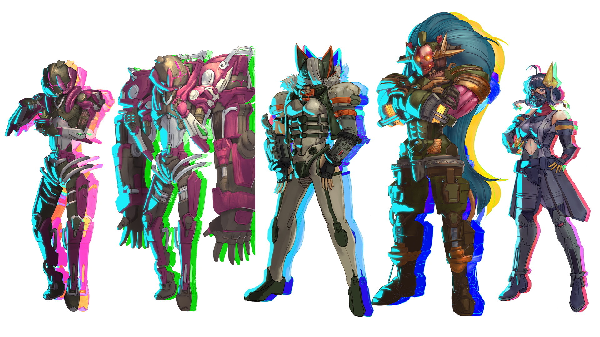 五名各具特色的可操作角色