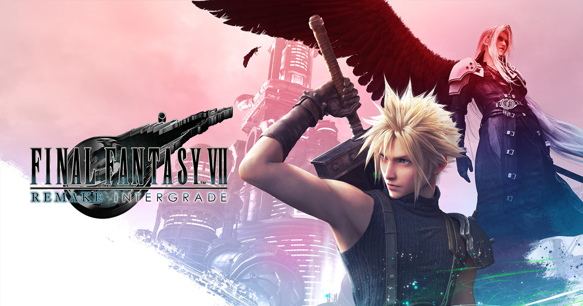 主角克勞德與蒂法在戰鬥中的畫面