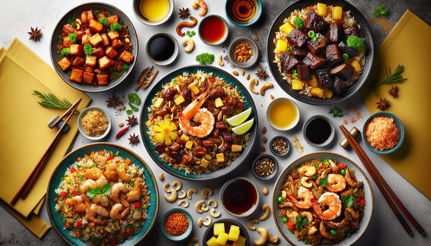 炒飯多樣化變化：從沙茶牛肉到南洋鳳梨，各式配料自由搭配