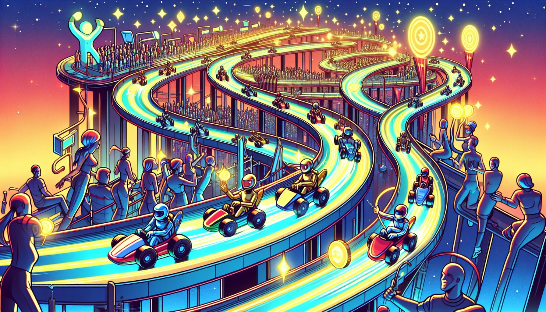 地鐵跑酷聯動期間鐵軌與獎勵軌道活動介面