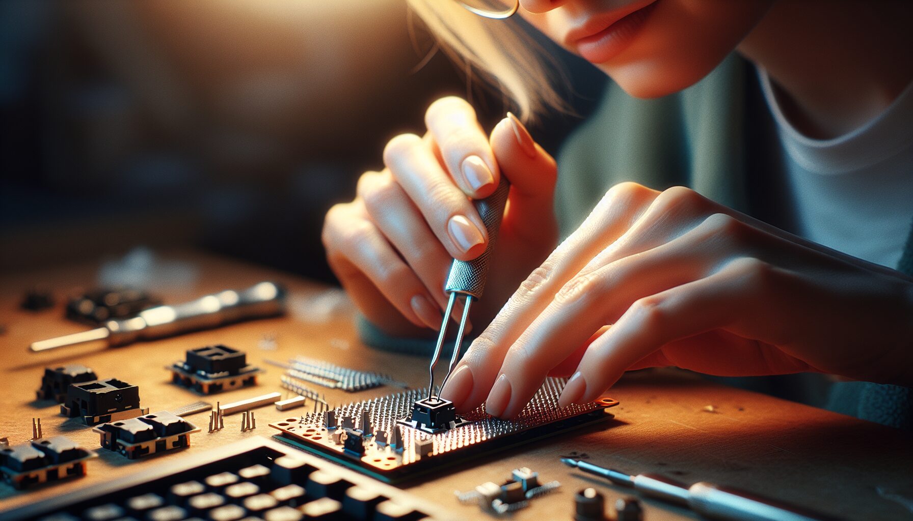 鍵盤熱插拔軸體更換實拍與潤滑分解過程