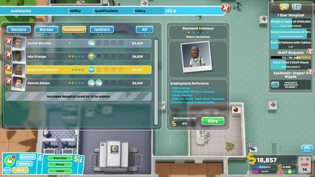 聘僱擁有各種有趣特質的員工是遊戲的一大樂趣。