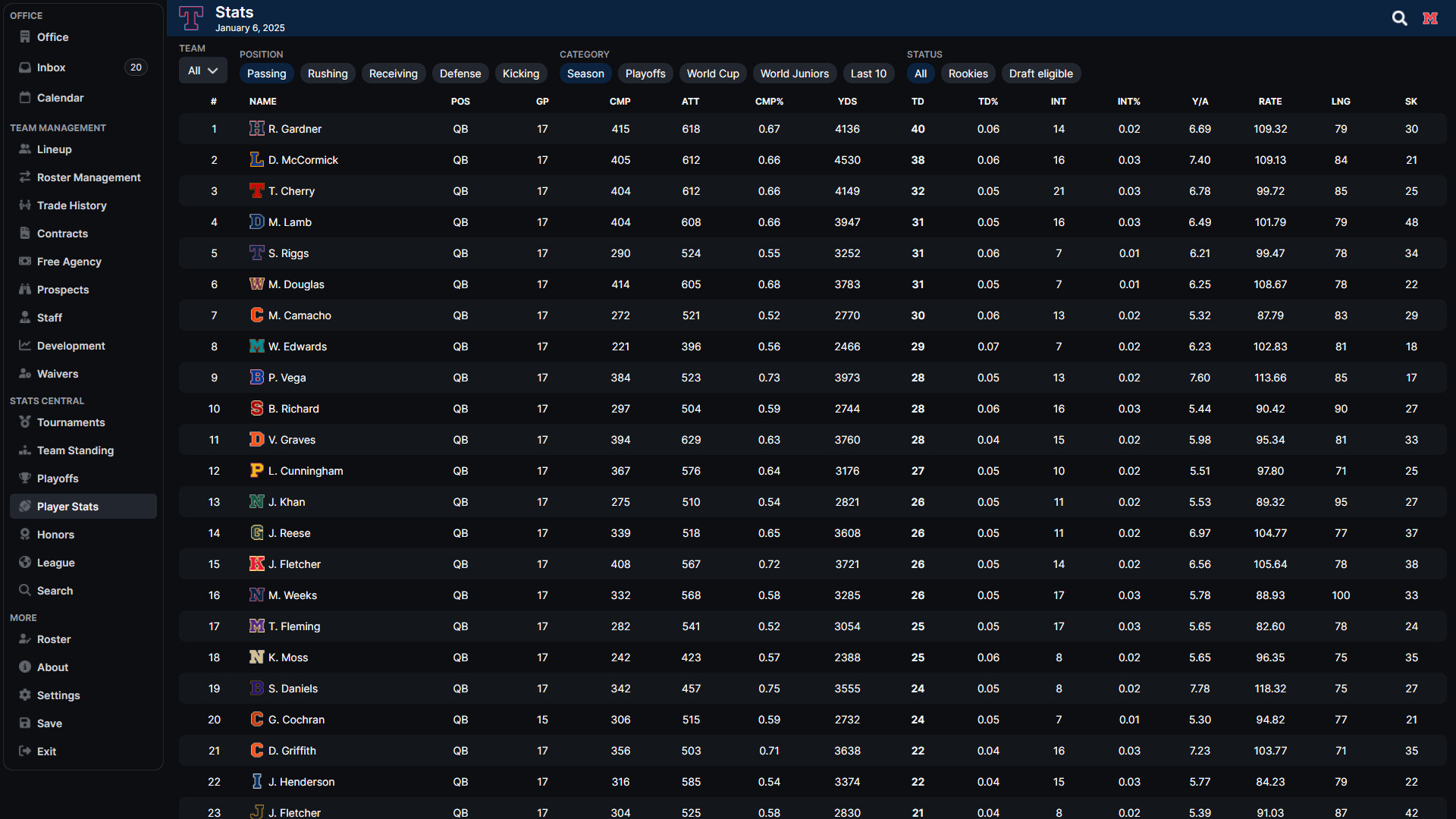 球員交易與合約談判介面
