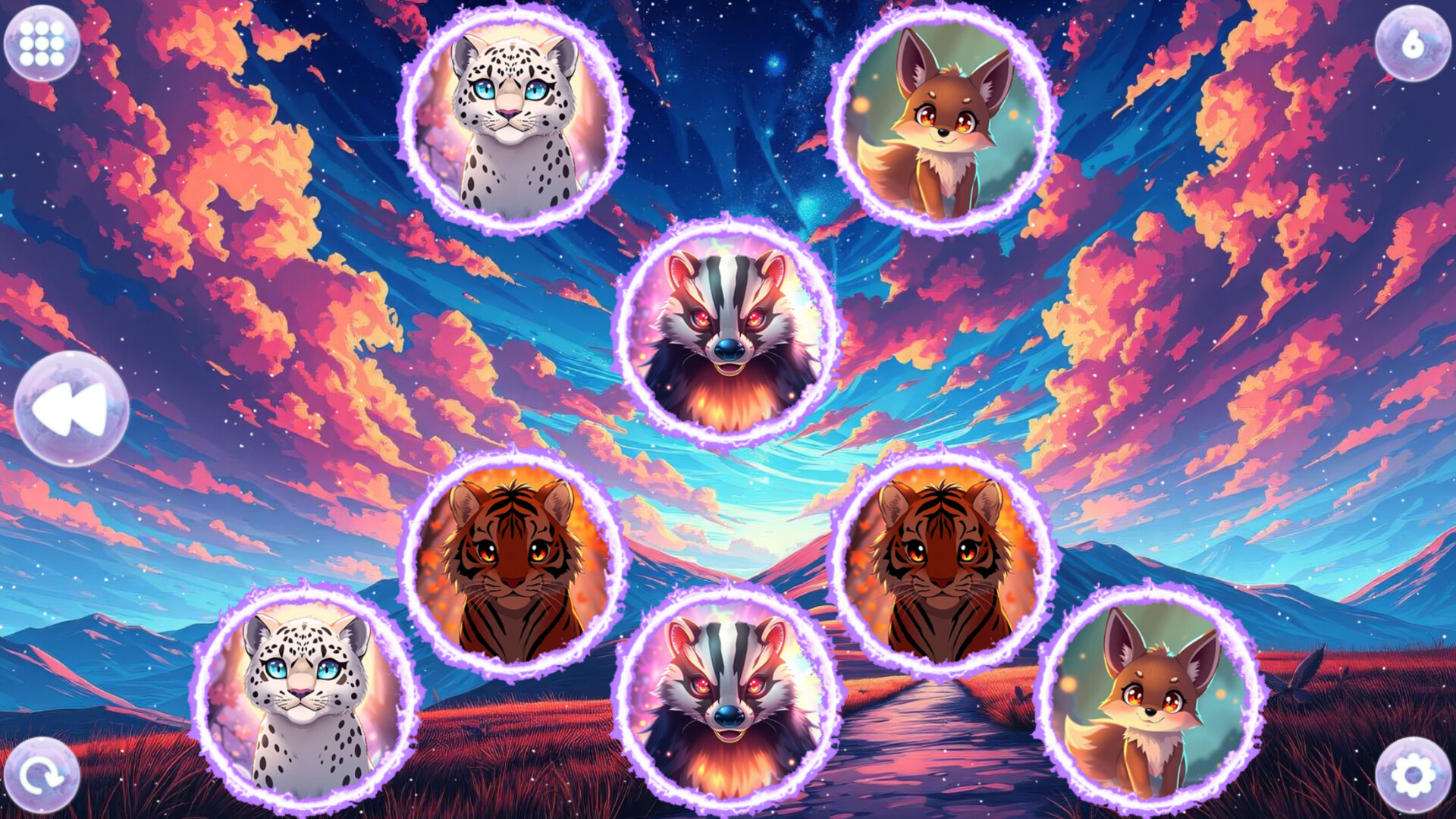 遊戲關卡挑戰畫面