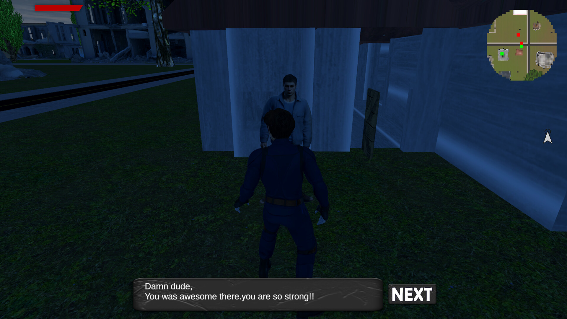 角色準備進入未知的區域