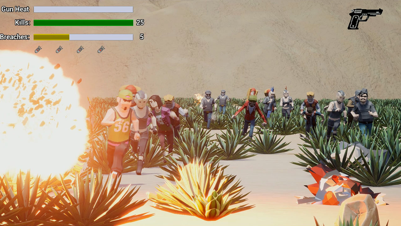 夜晚場景的戰鬥畫面