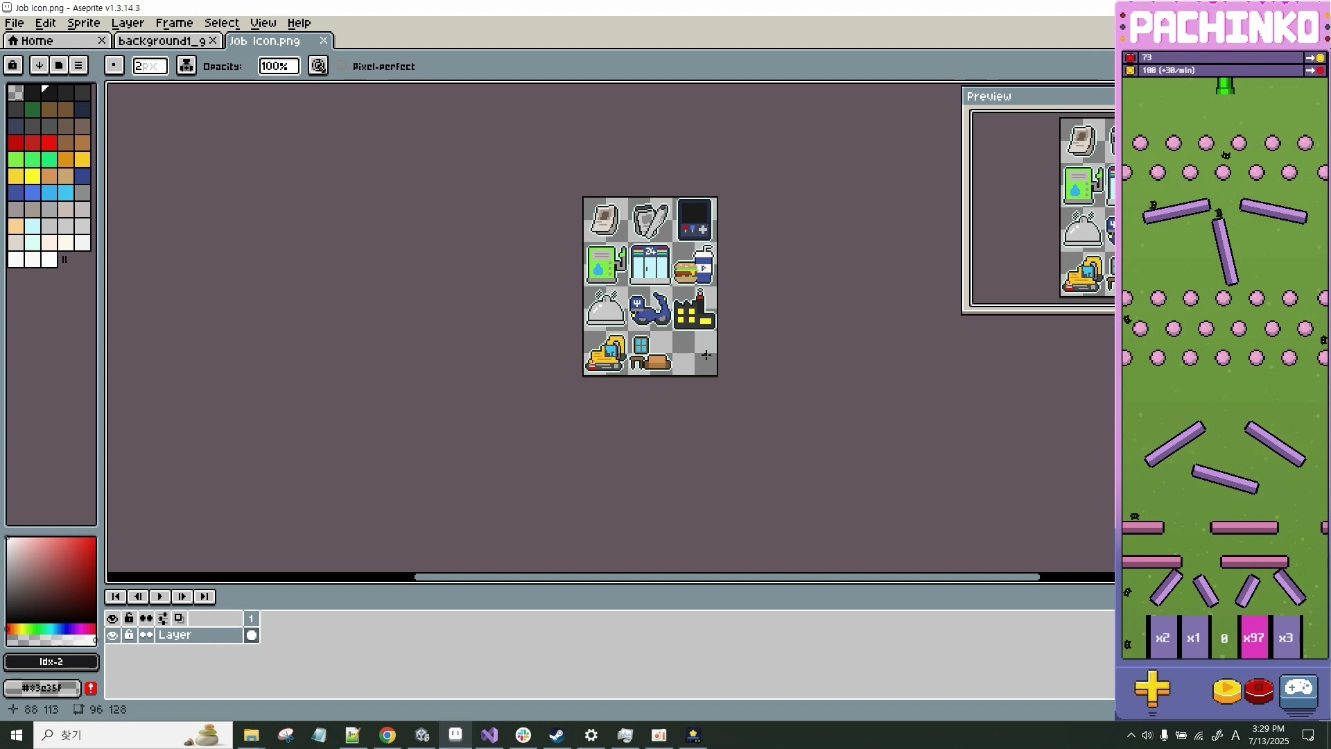 遊戲畫面展示了彈珠的軌跡
