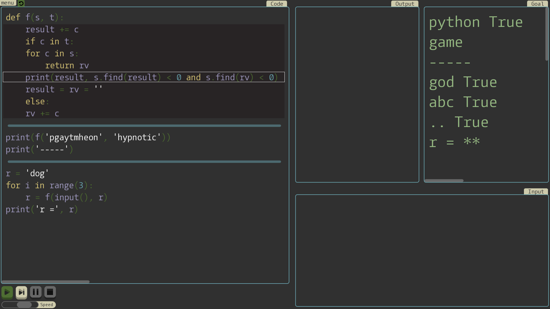 Move Python Lines 關卡輸入與目標展示