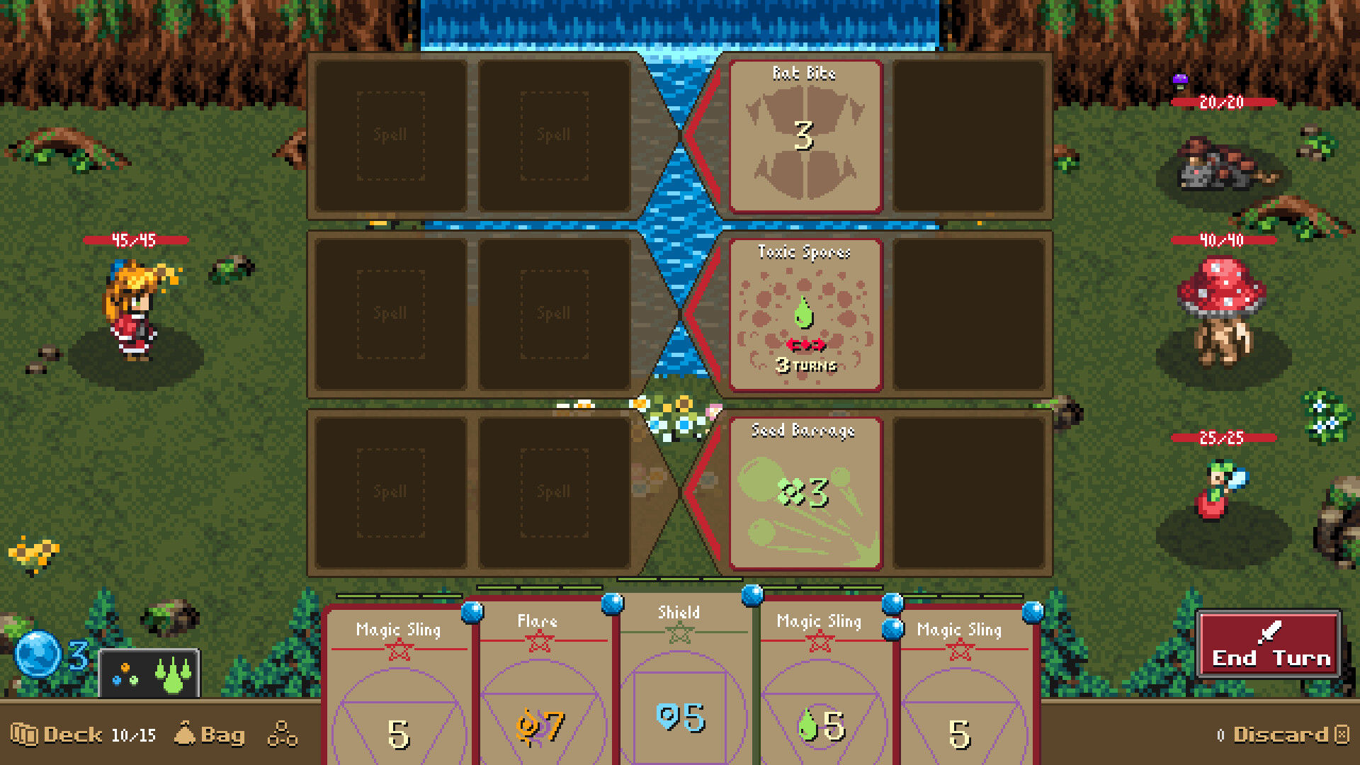 遊戲中的回合制戰鬥畫面