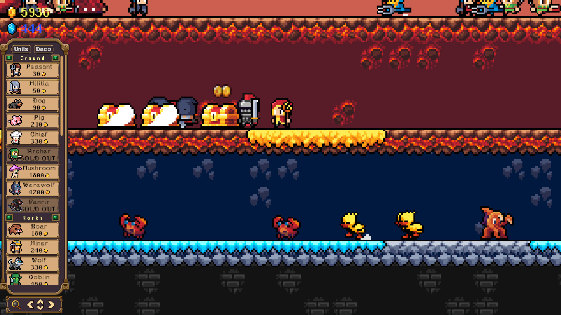 遊戲中的單位互動