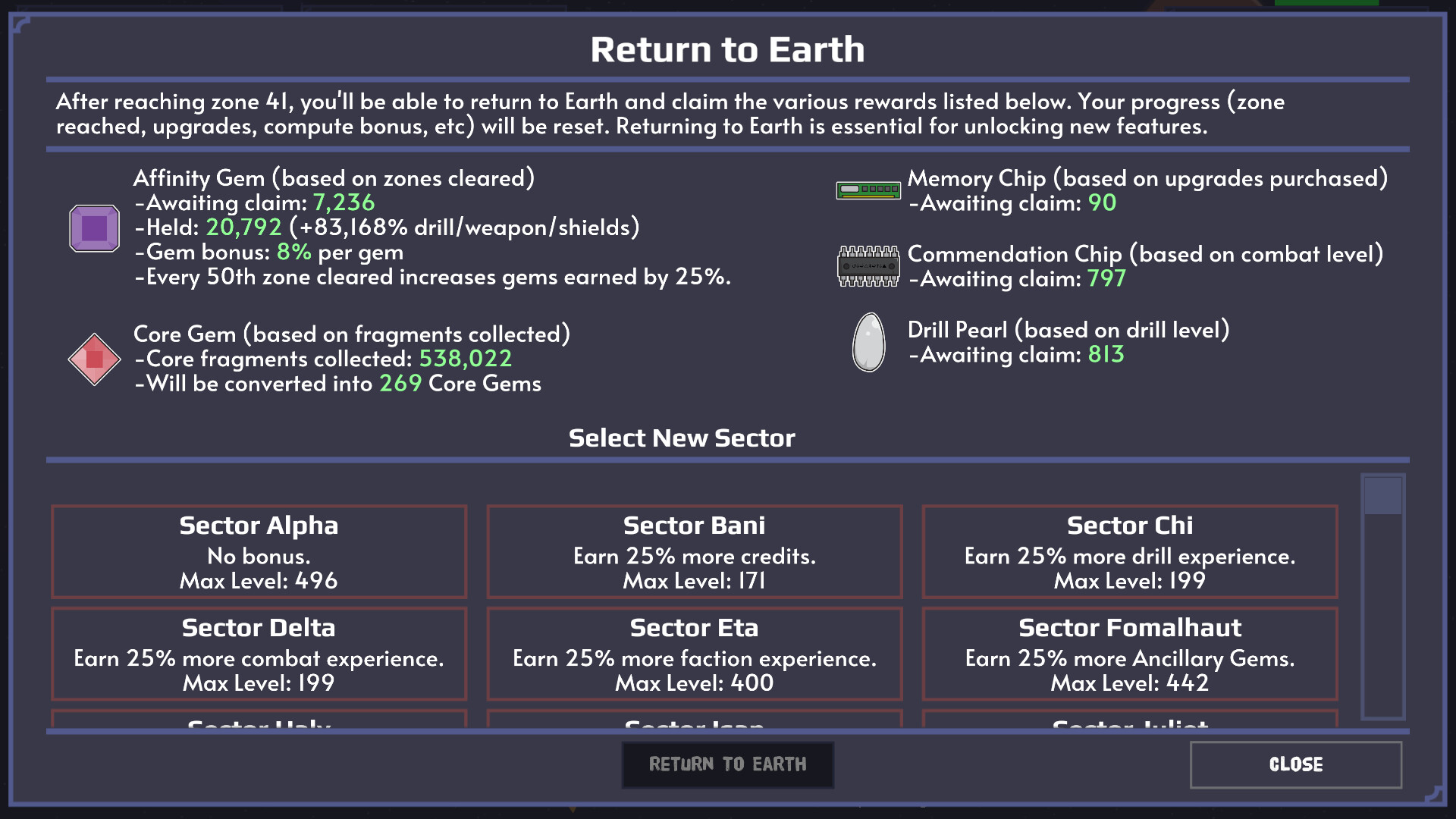 遊戲中探索不同星區的畫面。