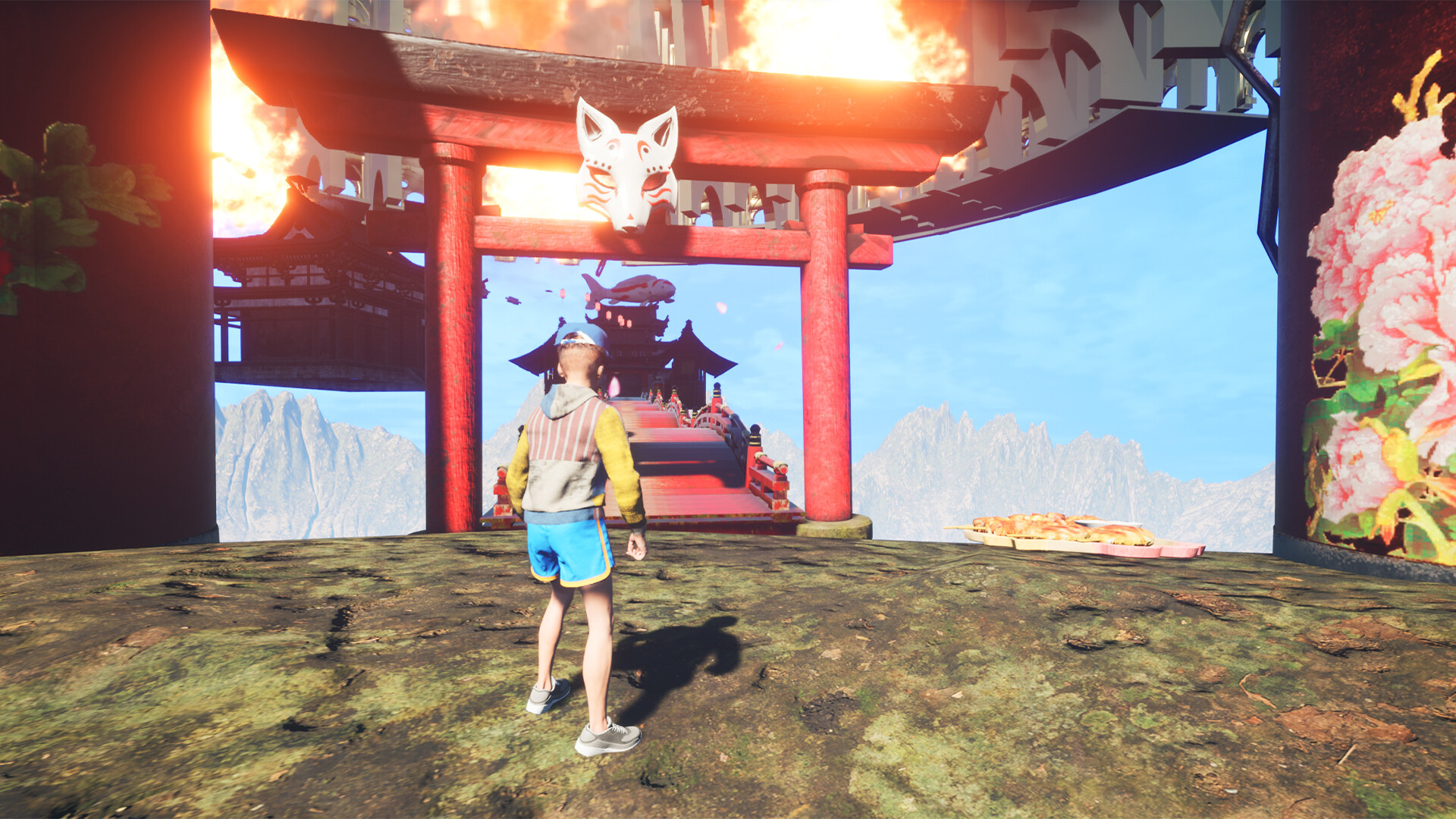 遊戲中的巨大恐龍骨骸