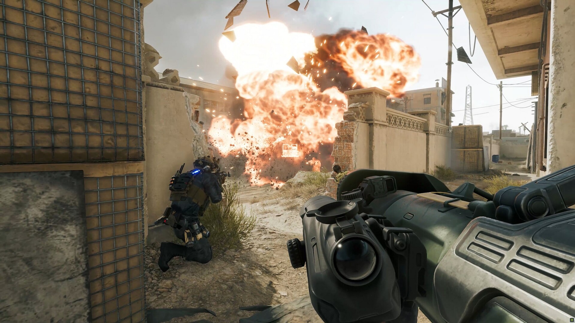 玩家在全面戰場模式中駕駛載具進行激烈戰鬥