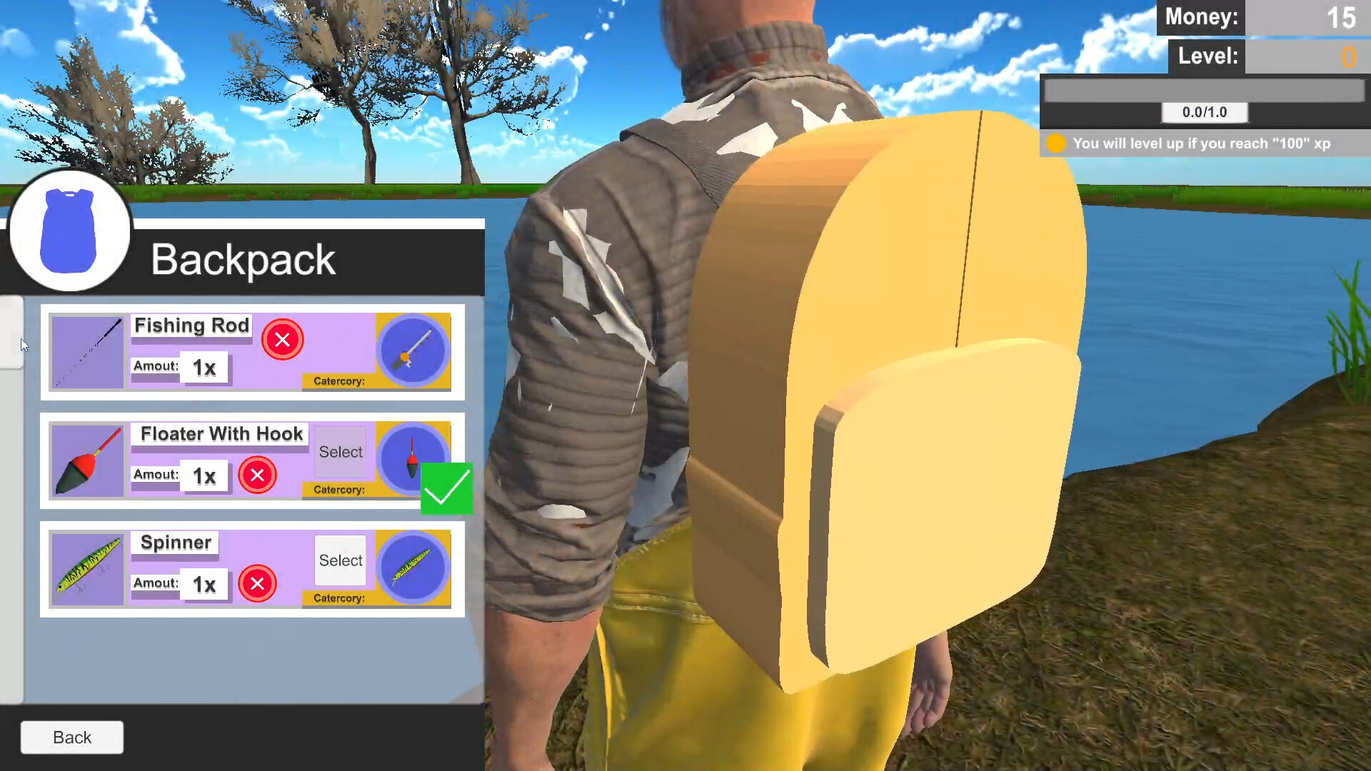 夕陽西下的湖邊景色