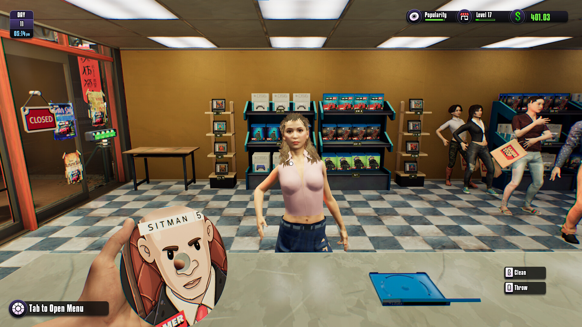 玩家可以在店內與上門的顧客進行交易與談判。