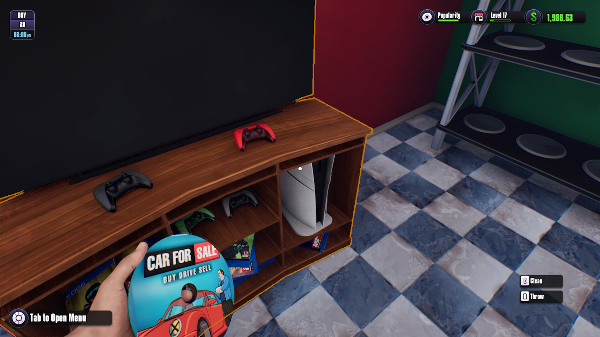 遊戲店鋪外觀,玩家可以逐步擴展店面。