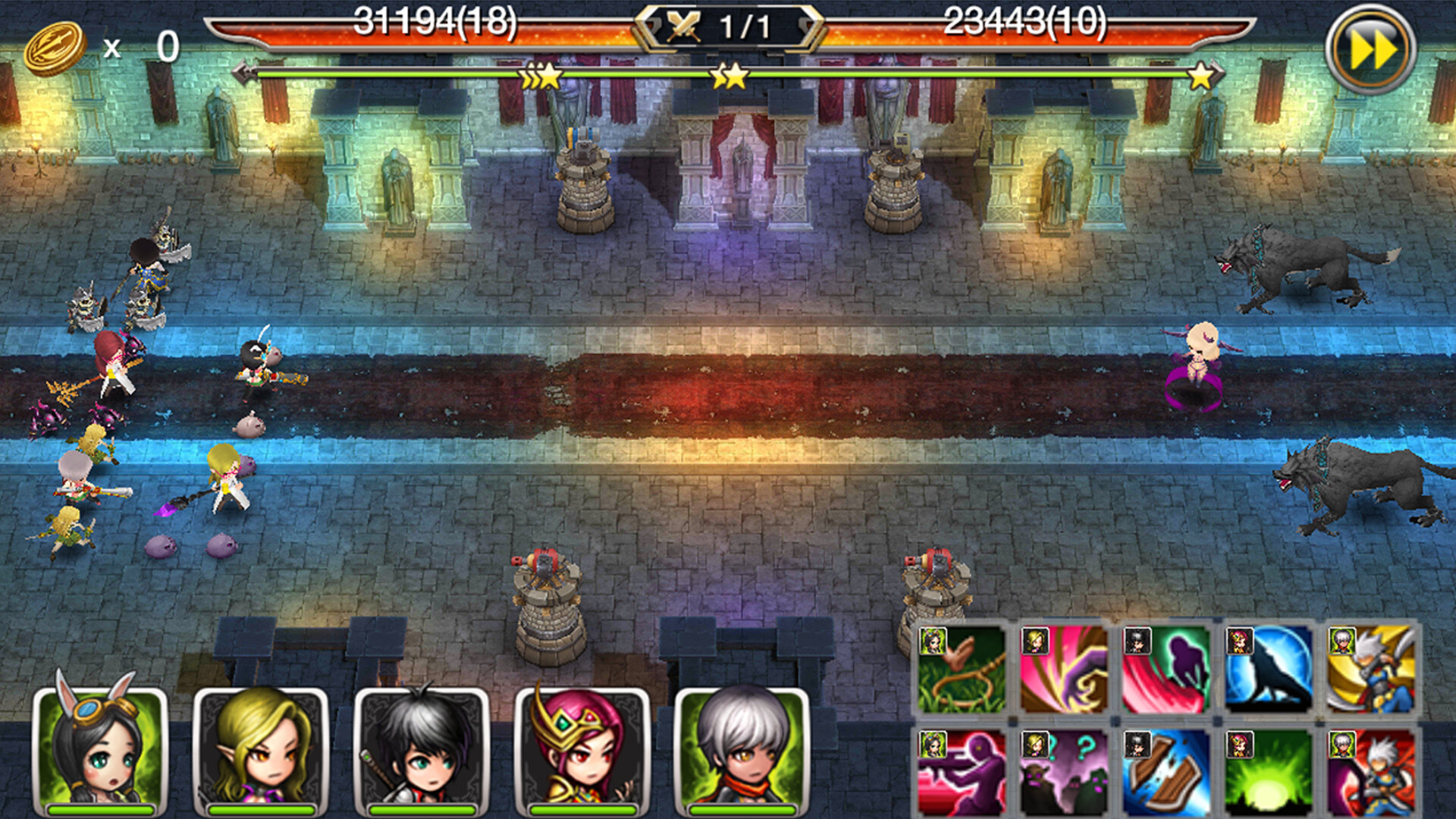 遊戲中的戰鬥場景