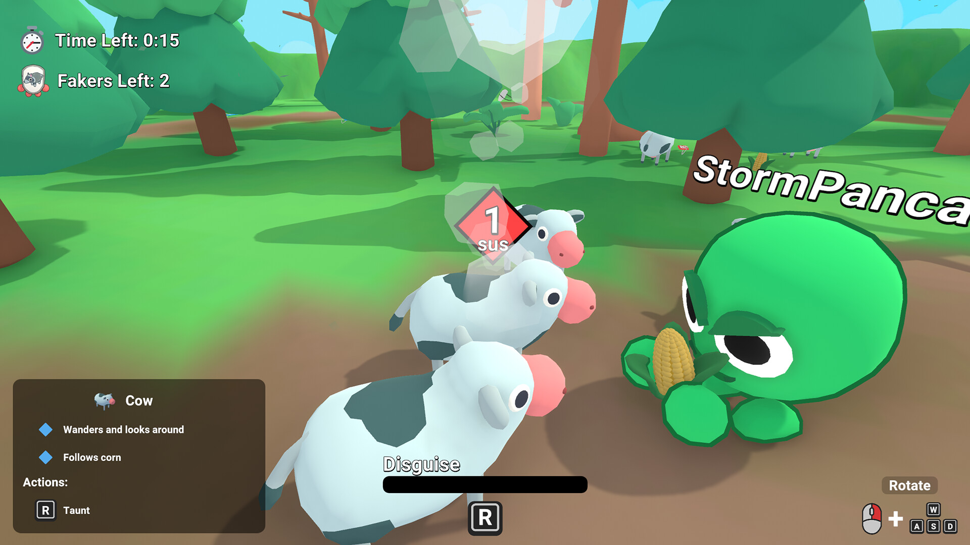 猎人正在观察可疑的 NPC