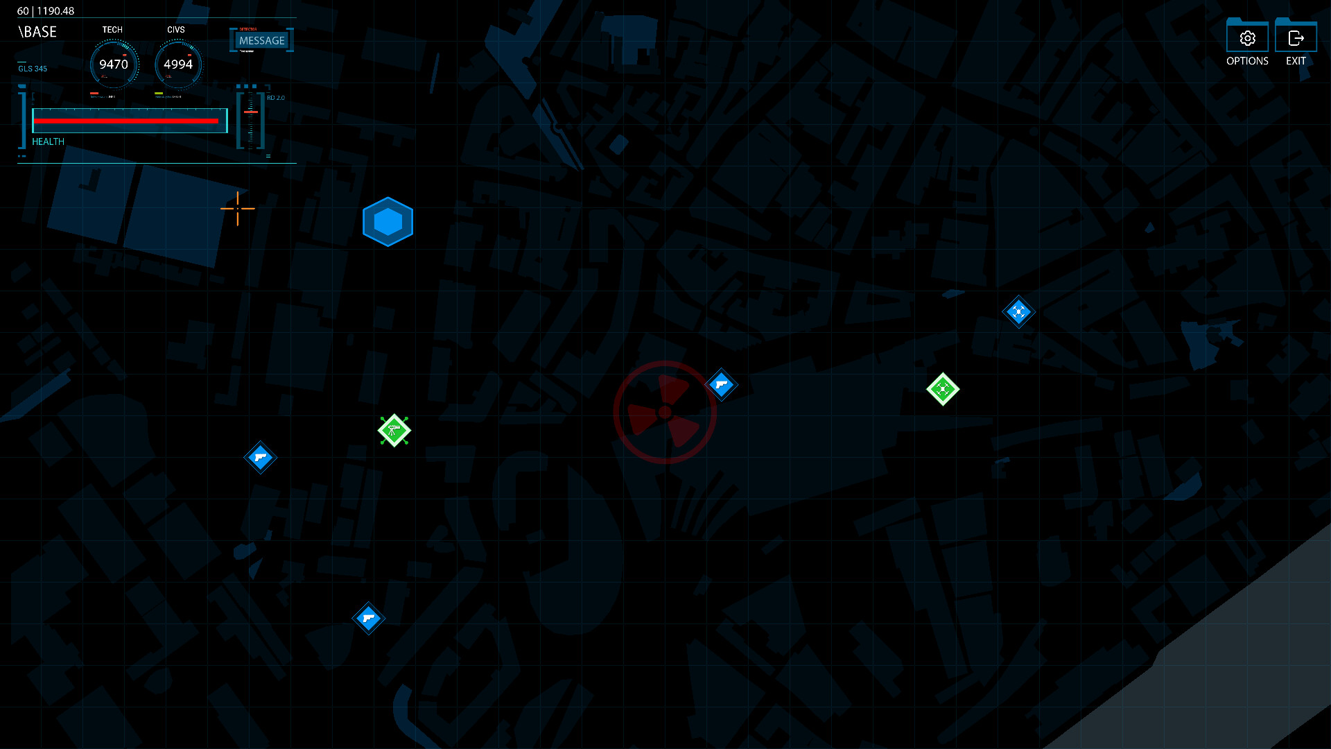 玩家需要摧毀地圖上的敵人據點以獲得勝利