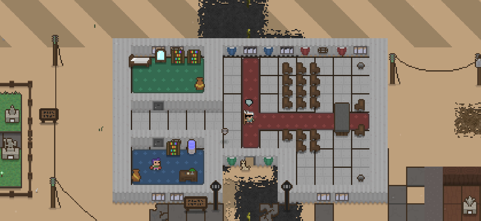 玩家可以在遊戲中自由建設屬於自己的基地。