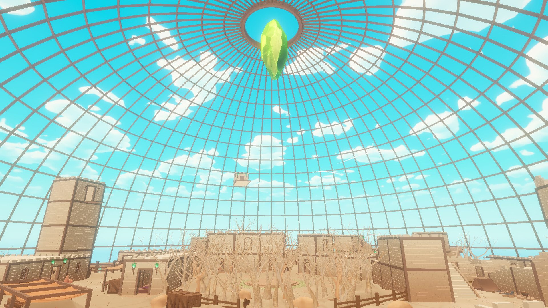 遊戲中充滿生機的溫室場景