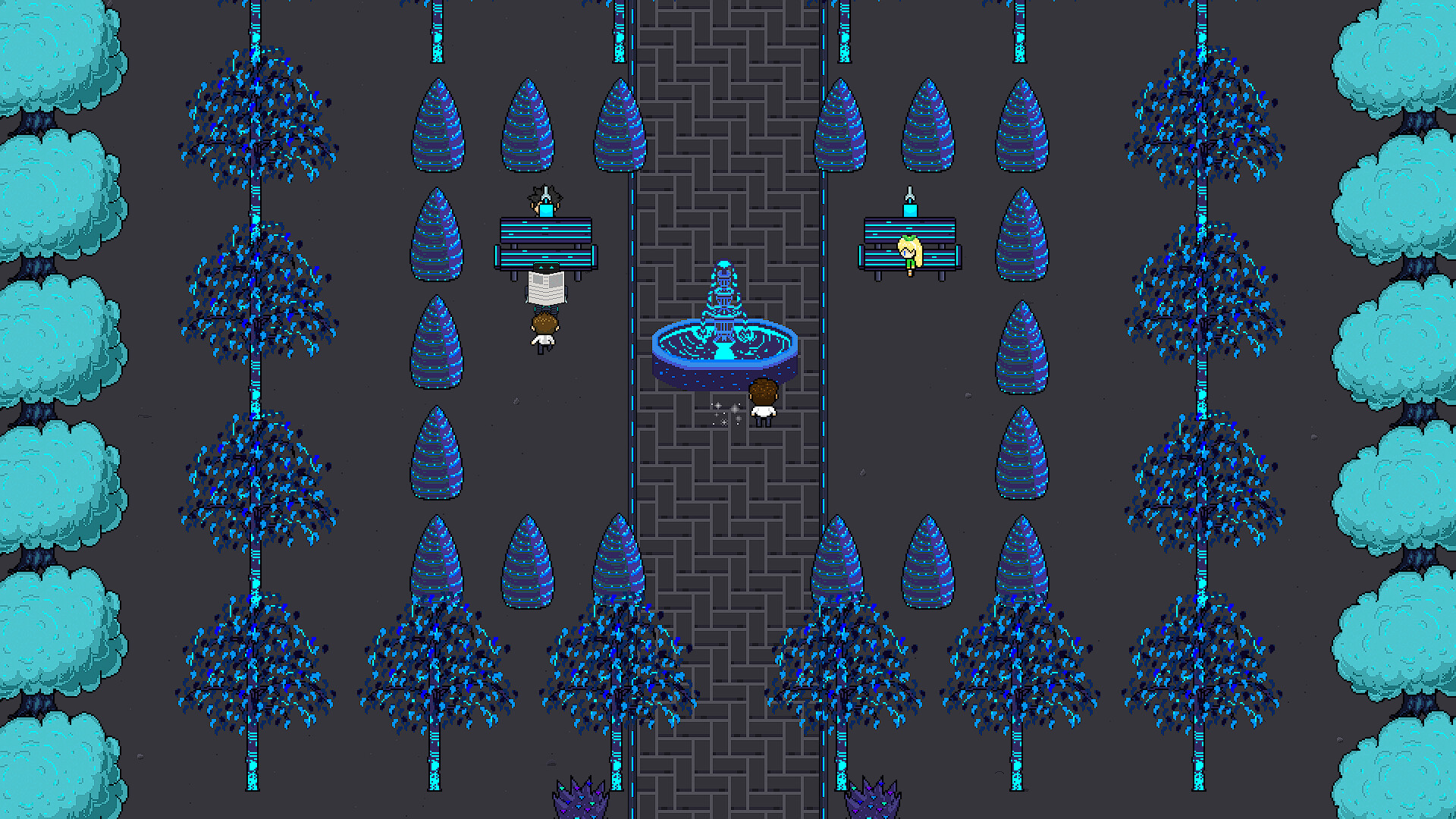 玩家在城鎮中探索