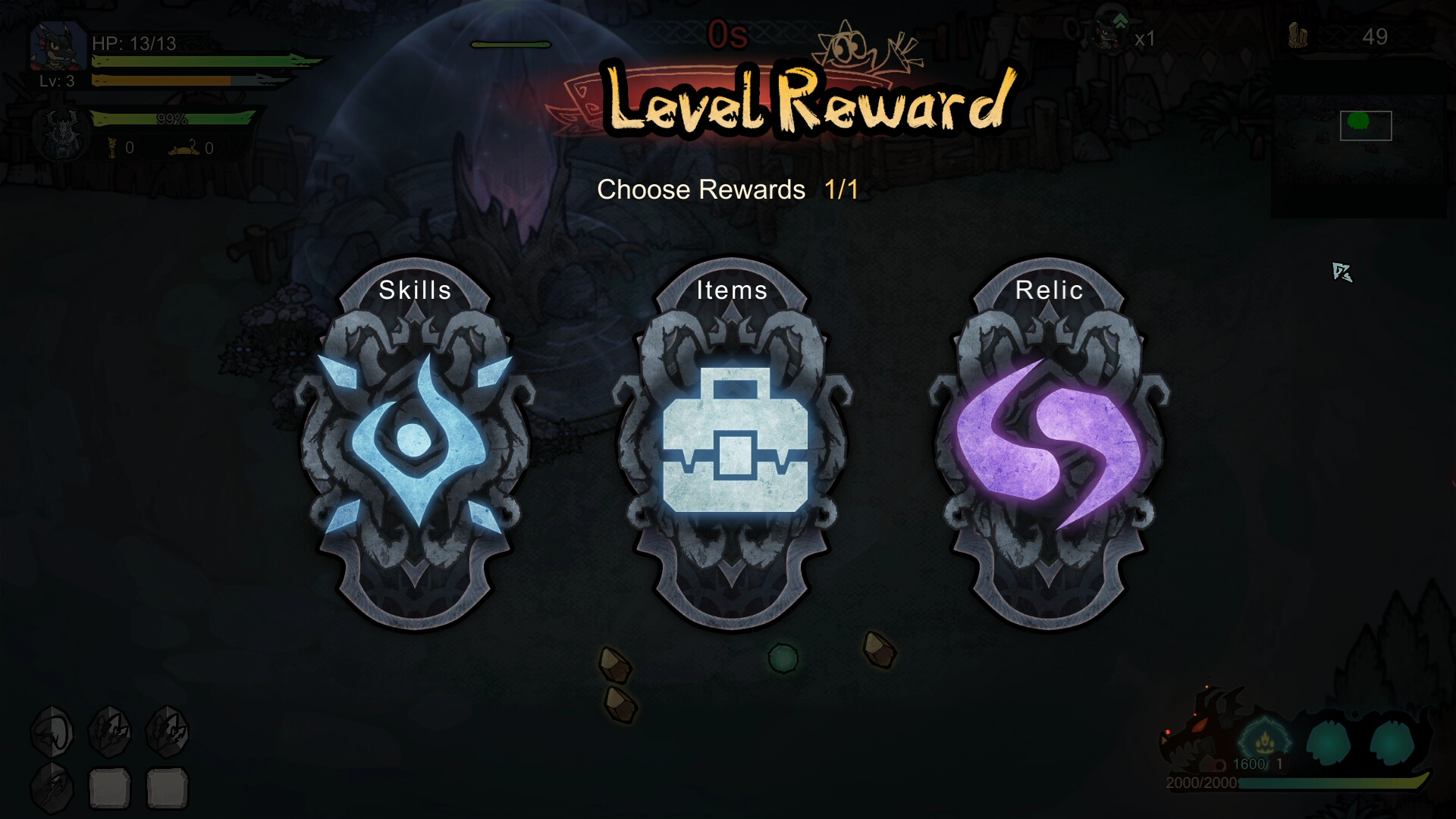 遊戲俯瞰視角的戰鬥畫面