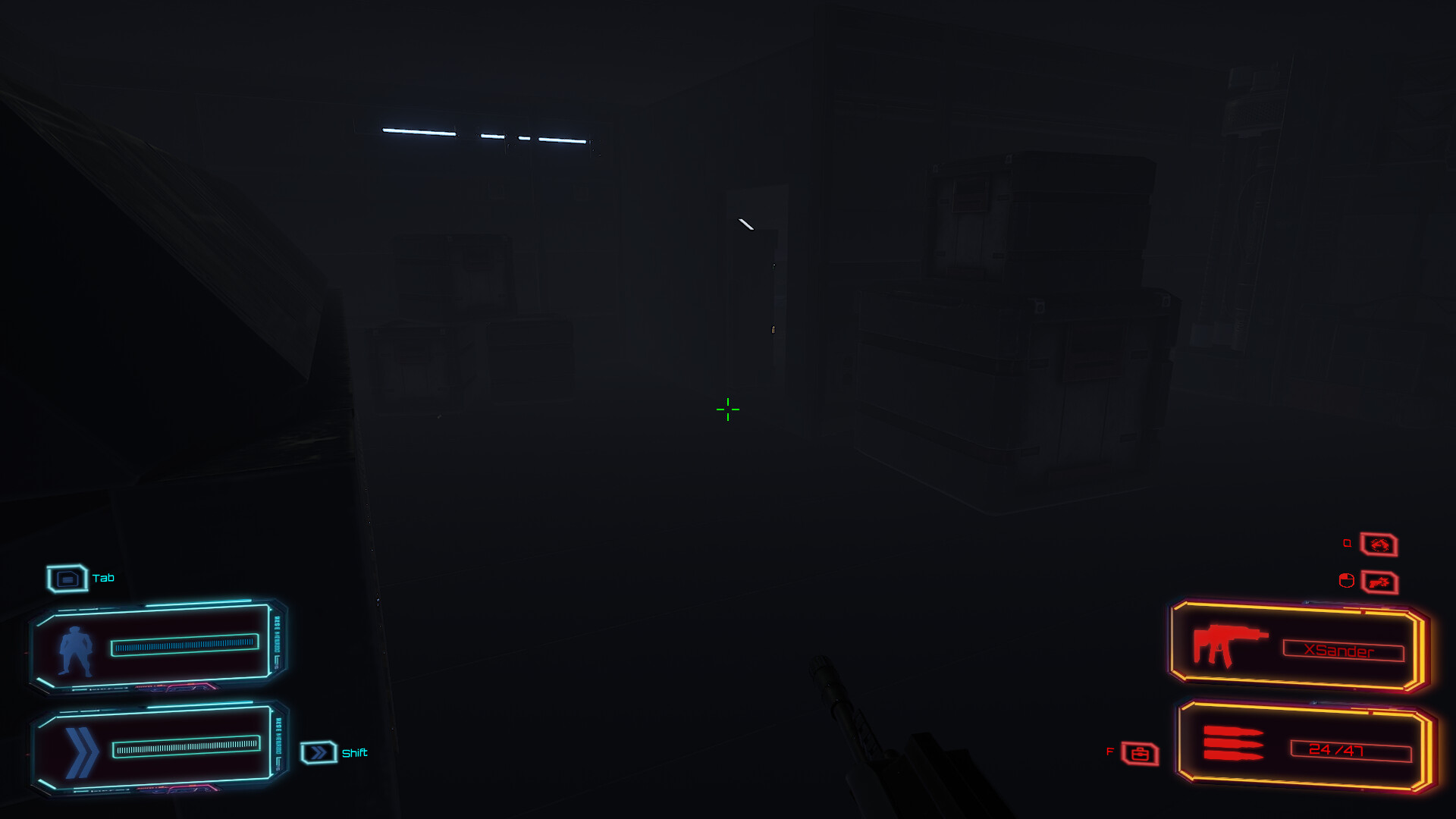 遊戲中充滿電馭叛客風格的場景