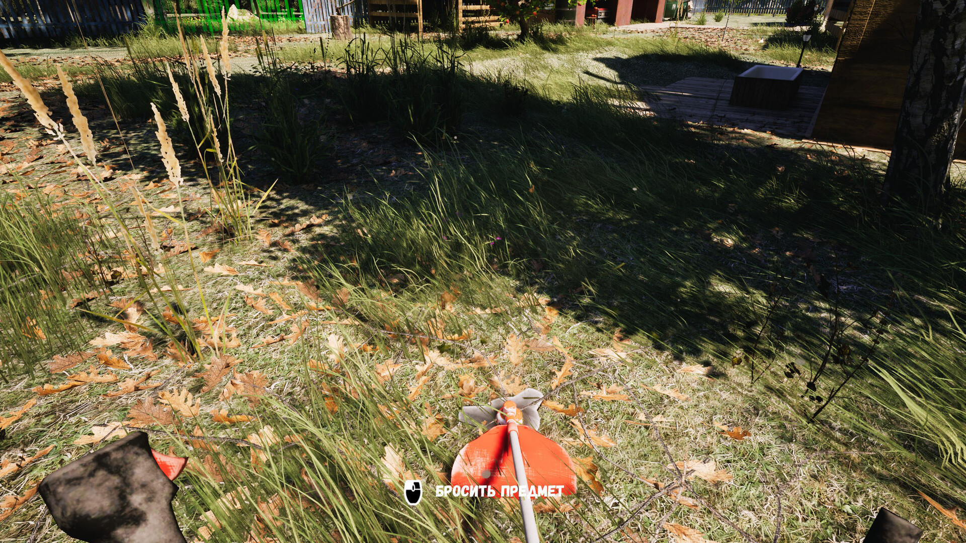 在溫暖的陽光下照料花圃