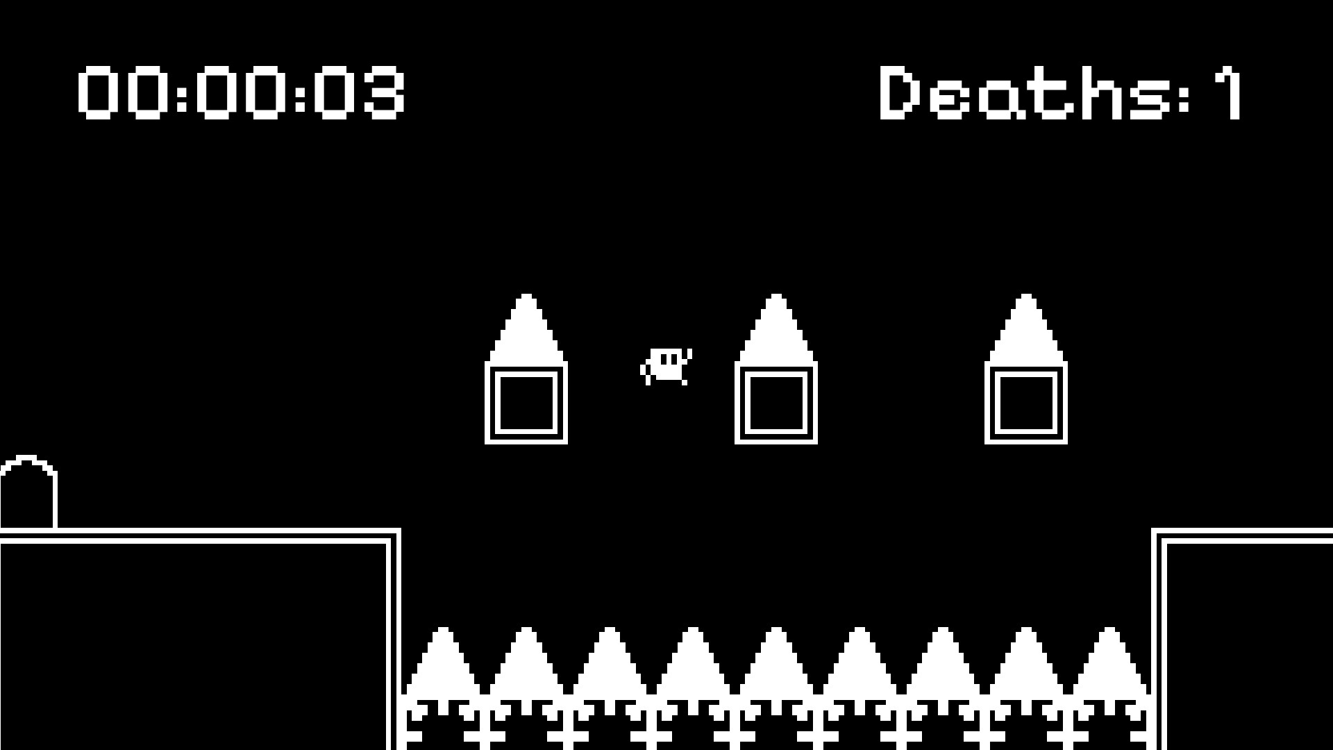 抵達終點的旗幟是遊戲的唯一目標。