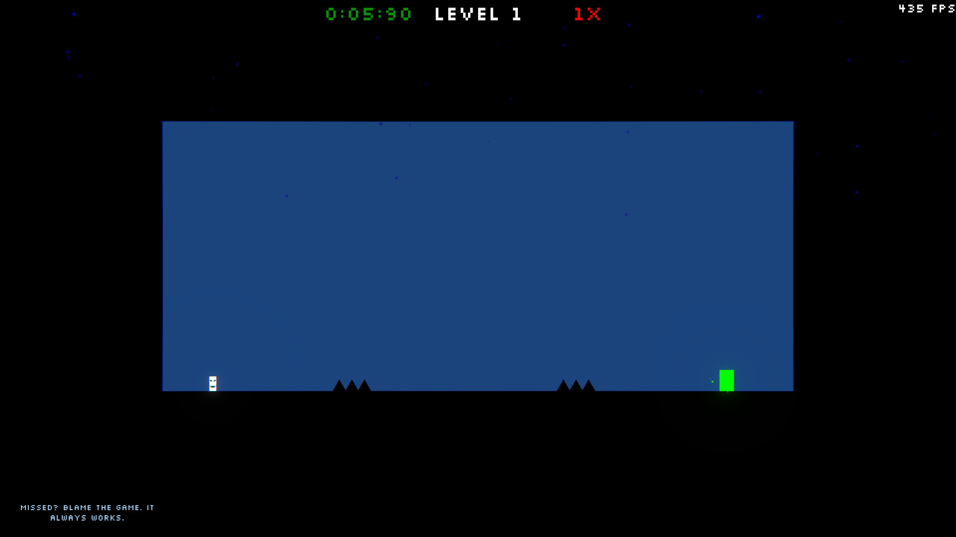 遊戲畫面極簡,讓玩家專注於跳躍與閃避