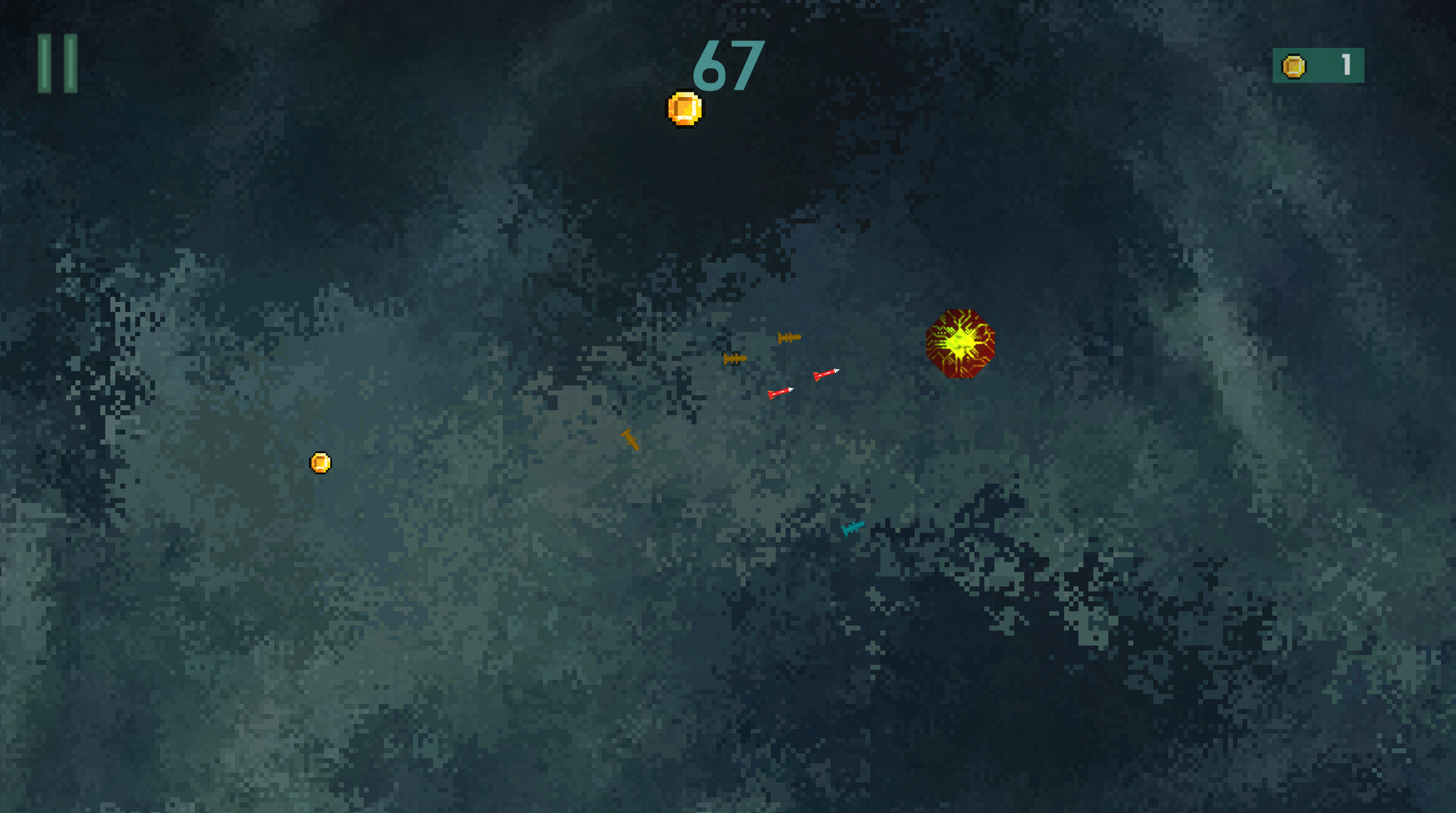 多樣化的導彈模式考驗玩家的反應能力