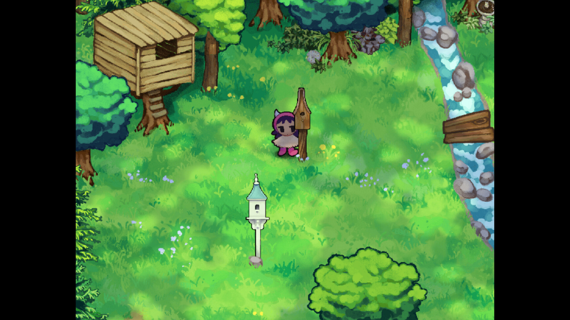 遊戲中的手繪場景，充滿獨特氛圍。